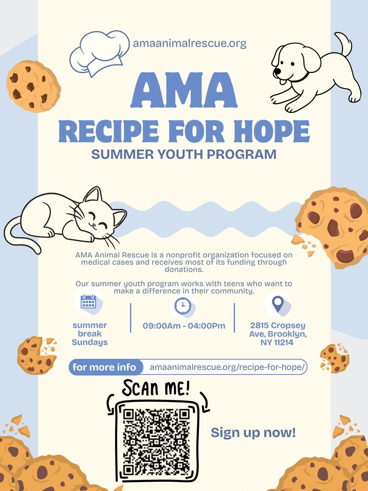 AMA Recipe For Hope event flyer