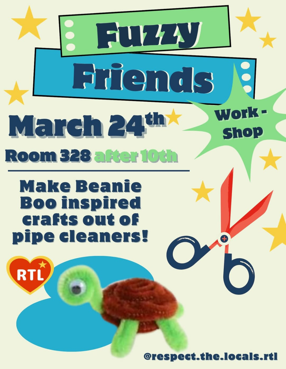 Fuzzy Friends Workshop flyer